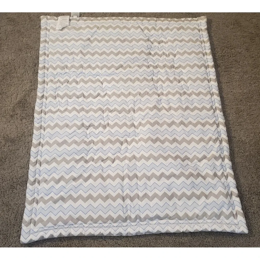Lambs & Ivy Bedtime Originals  Baby Quilt Comforter Blue Gray Monkey Owl Bird